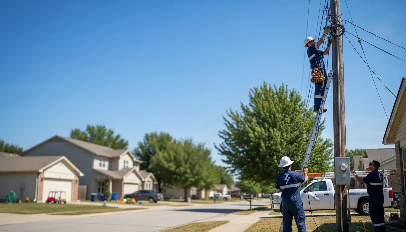 Residential electrician providing installation services in Fall River, KS